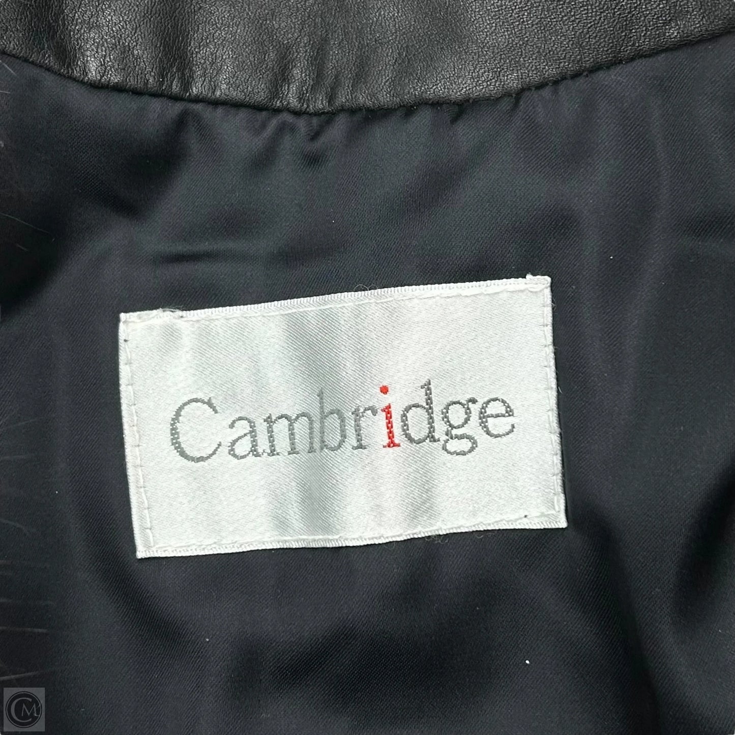 Coat Leather By Cambridge In Black & Brown, Size: M