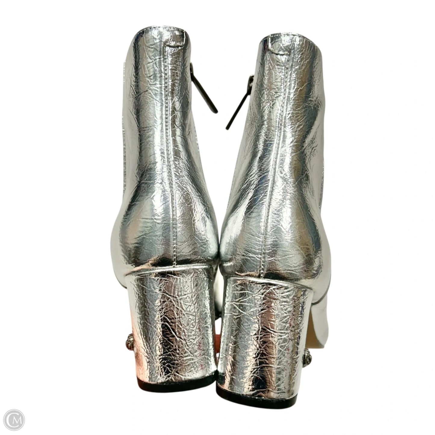 Boots Designer By Kurt Geiger In Silver, Size: 7