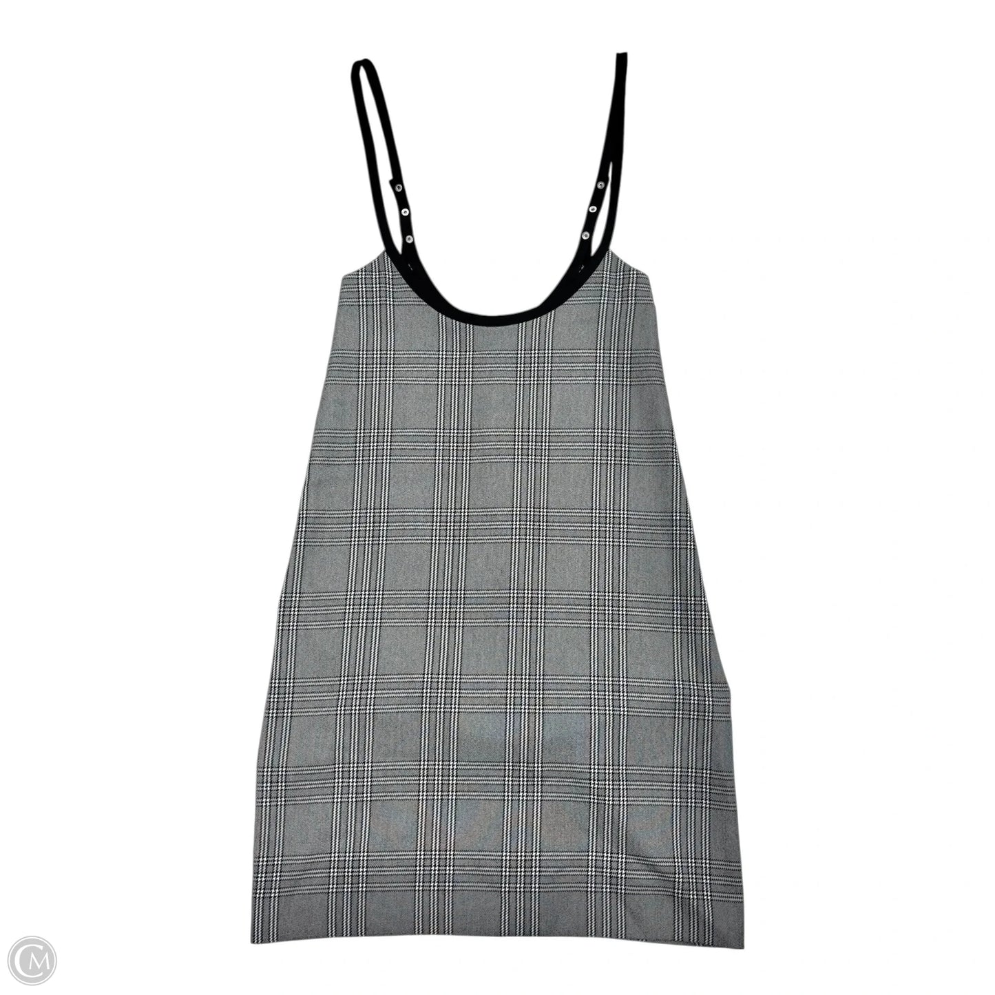 Dress Casual Short maje In Grey & White, Size: S
