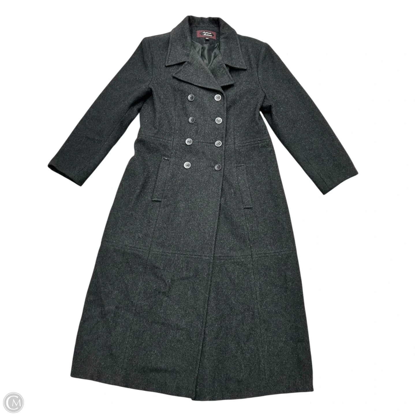 Coat Peacoat By Stephanie Matthews In Grey, Size: L