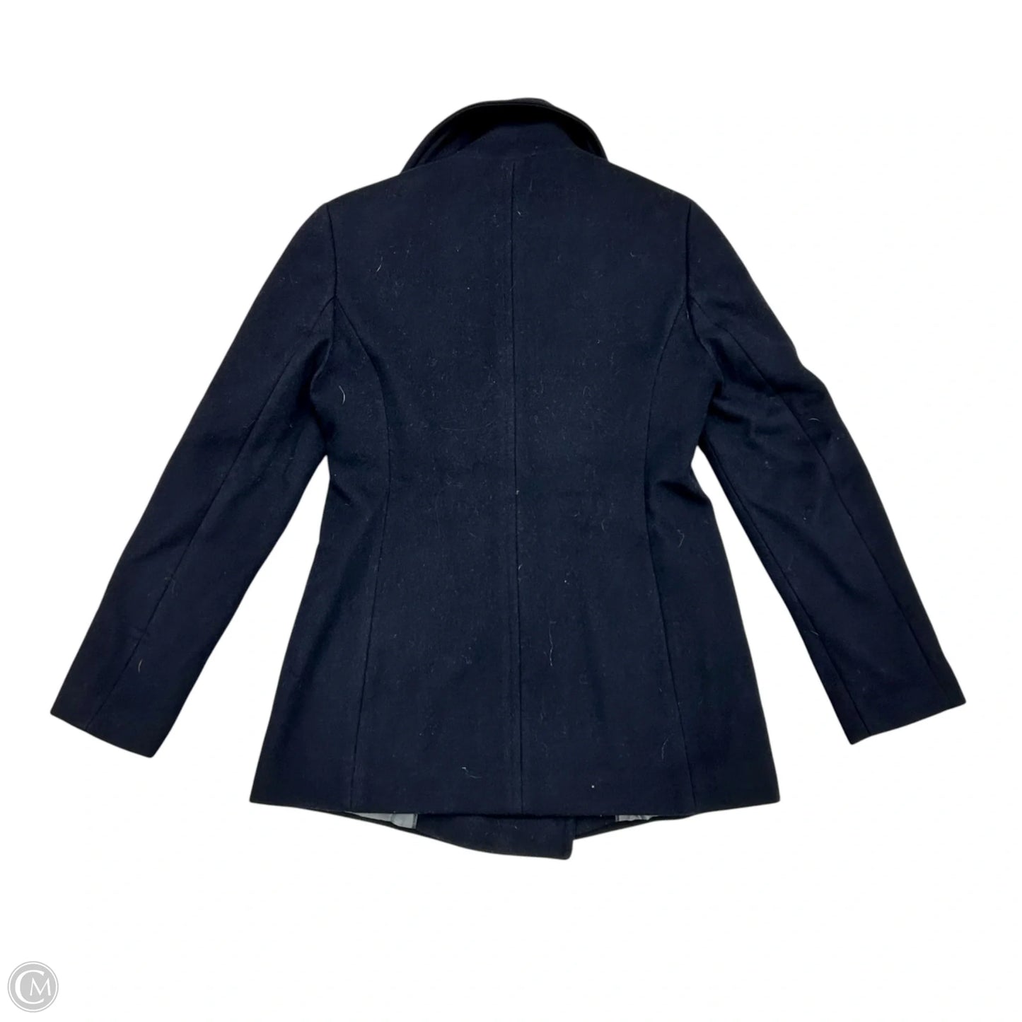 Coat Peacoat By Calvin Klein In Navy, Size: Xs