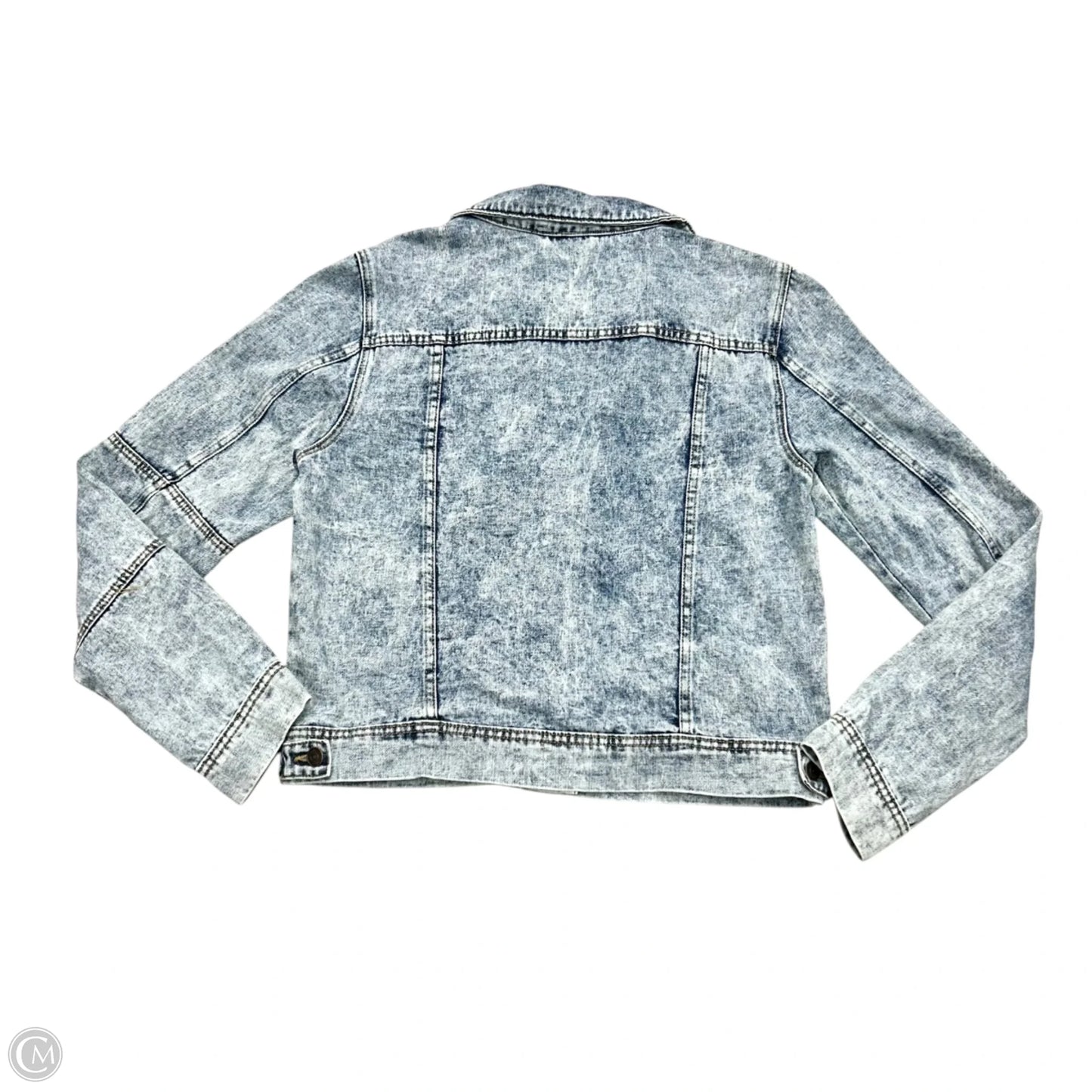 Jacket Denim By Free People In Blue Denim, Size: L