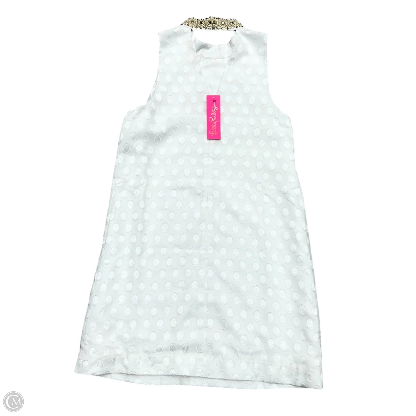 Dress Designer By Lilly Pulitzer In Gold & White, Size: M