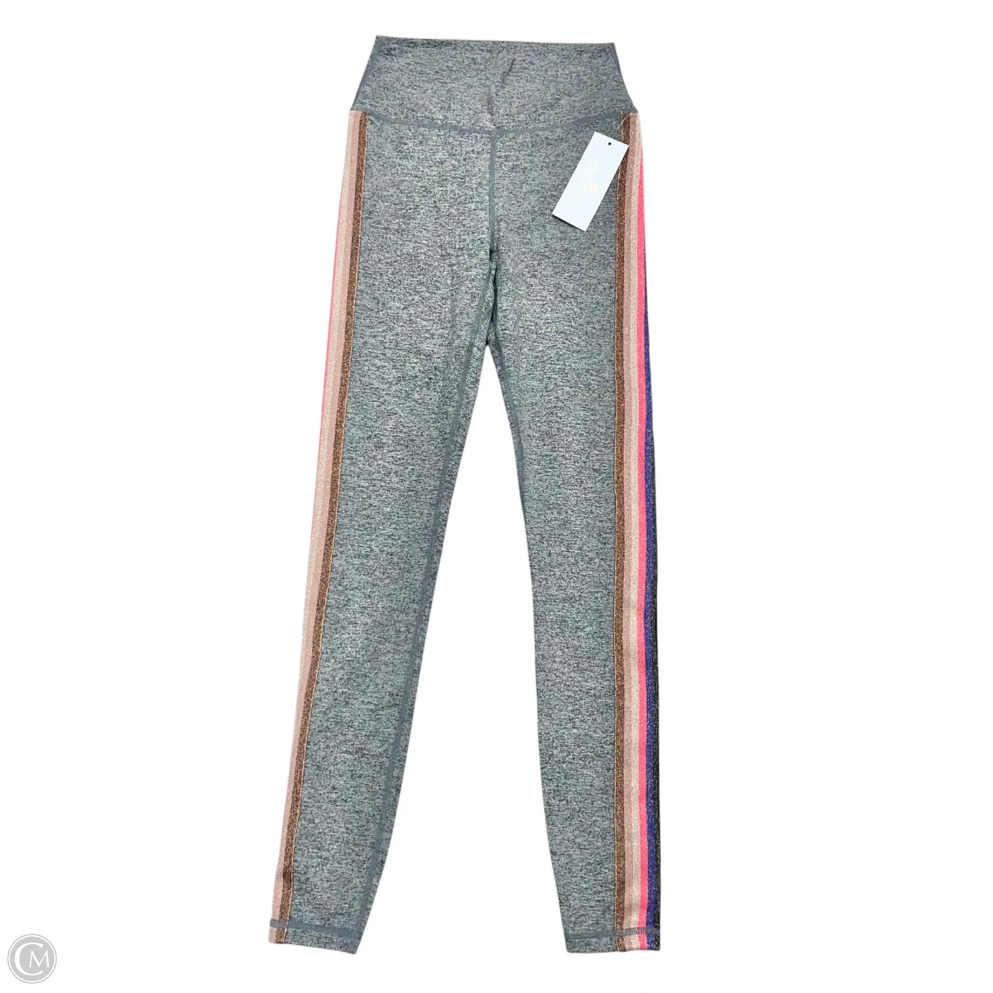 Athletic Leggings By Spiritual Gangster In Grey & Pink, Size: Xs