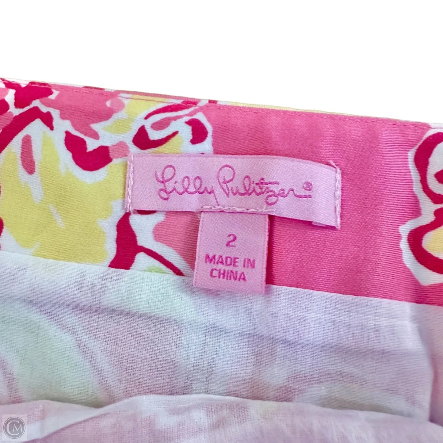 Skirt Designer By Lilly Pulitzer In Pink & Yellow, Size: 2