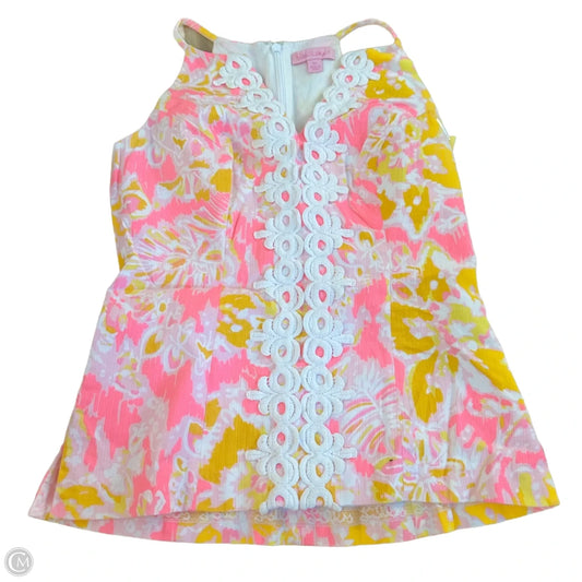 Top Sleeveless Designer By Lilly Pulitzer In Orange & Pink, Size: Xs
