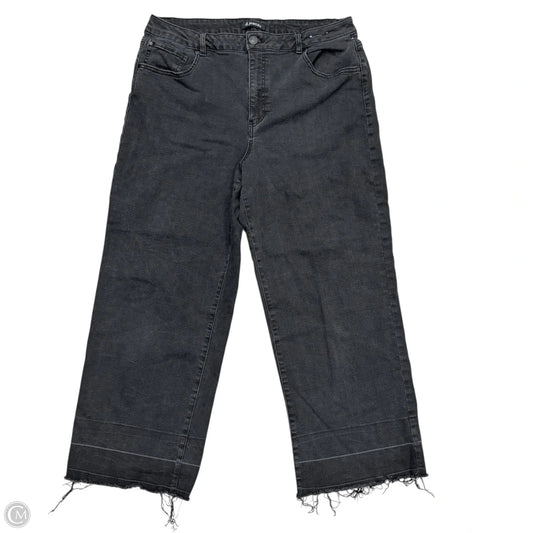 Jeans Wide Leg By D Jeans In Black Denim, Size: 16