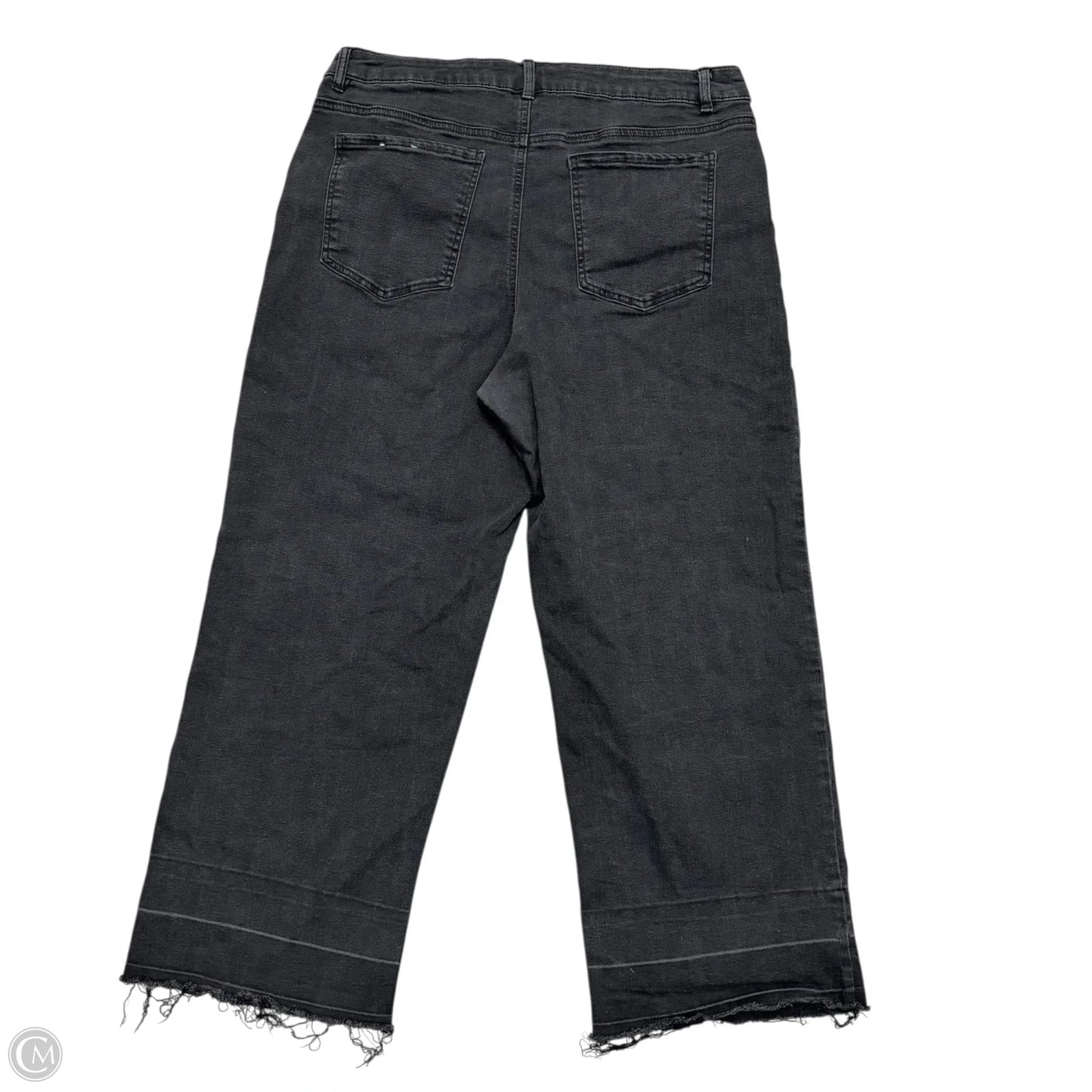 Jeans Wide Leg By D Jeans In Black Denim, Size: 16