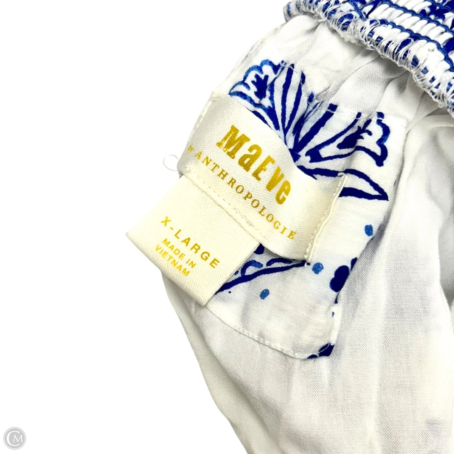 Dress Casual Maxi By Maeve In Blue & White, Size: Xl