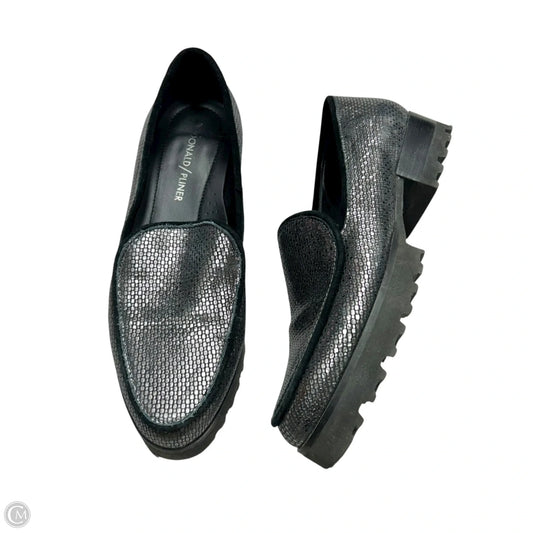 Shoes Flats By Donald Pliner In Black & Silver, Size: 7