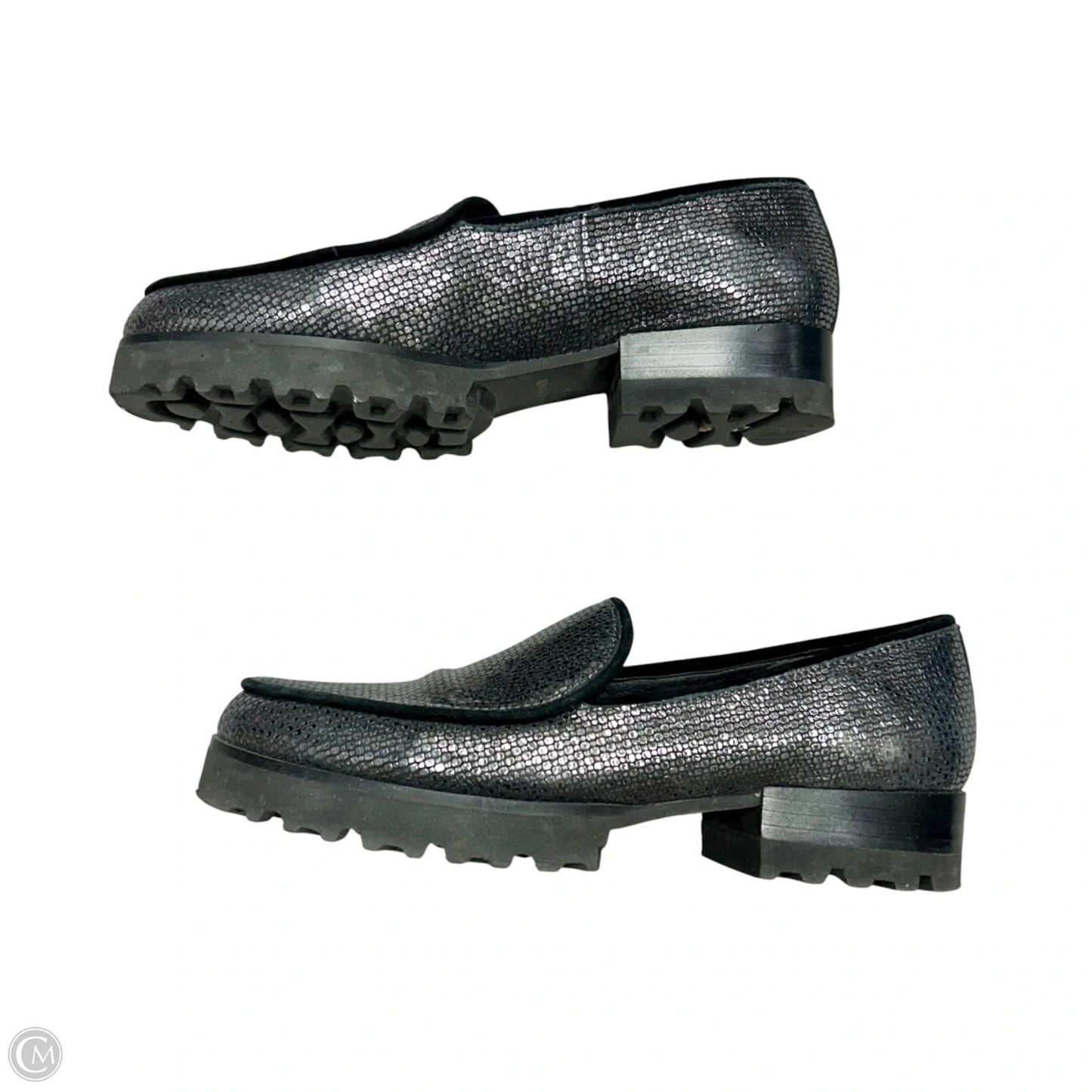 Shoes Flats By Donald Pliner In Black & Silver, Size: 7