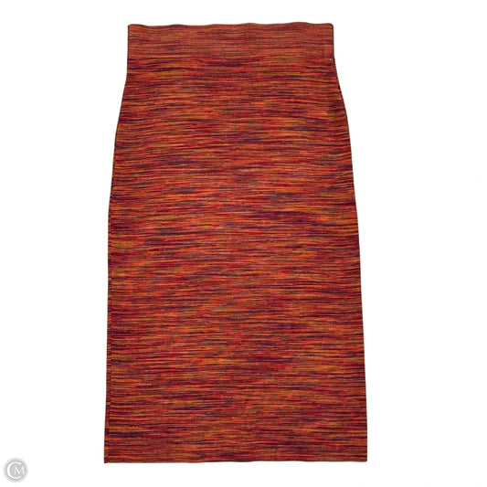 Skirt Midi By Maeve In Orange & Purple, Size: Xl