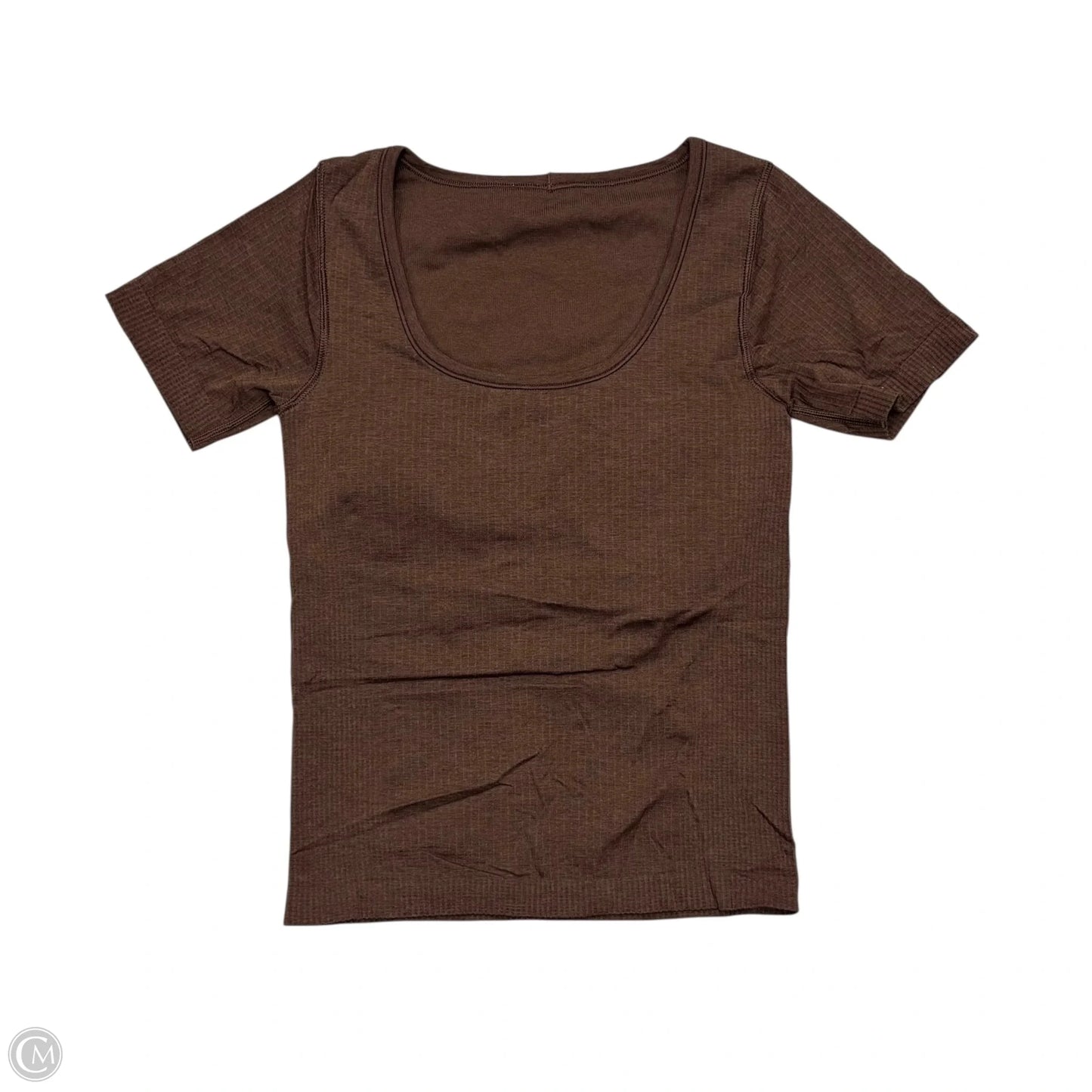 Athletic Top Short Sleeve By Lululemon In Brown, Size: S