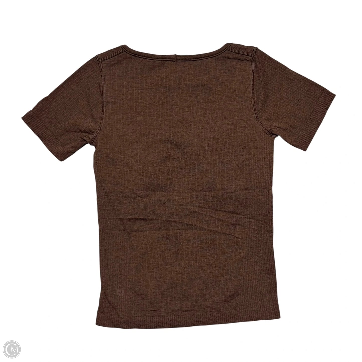 Athletic Top Short Sleeve By Lululemon In Brown, Size: S