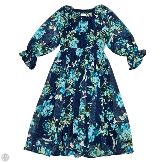 Dress Casual Maxi By Destination 365 In Blue & Green, Size: M