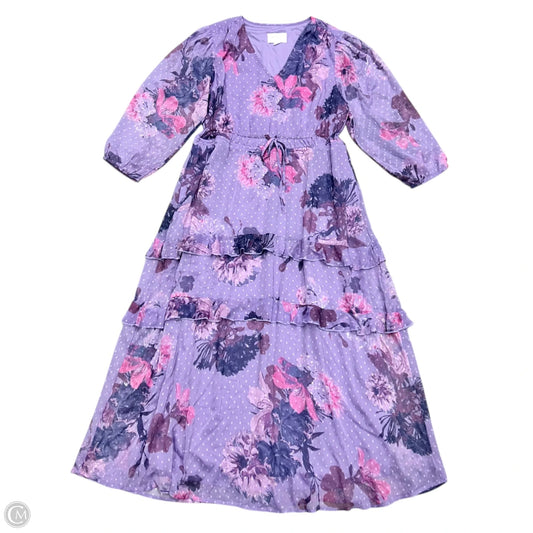 Dress Casual Maxi By Destination 365 In Pink & Purple, Size: S