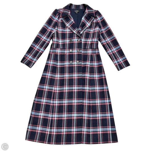 Coat Peacoat By Halogen In Blue & Pink, Size: L