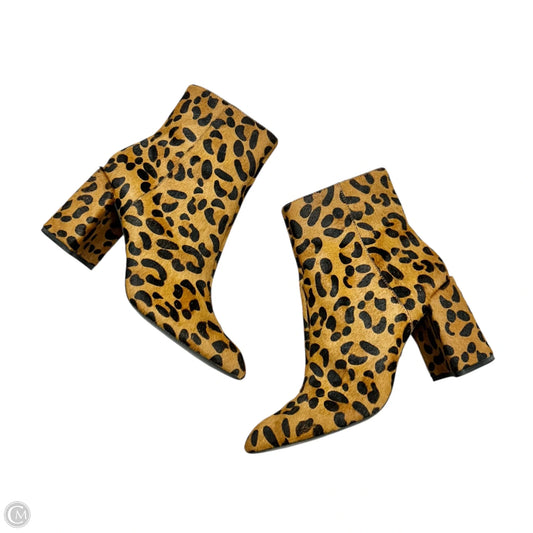Boots Ankle Heels By Topshop In Leopard Print, Size: 6.5