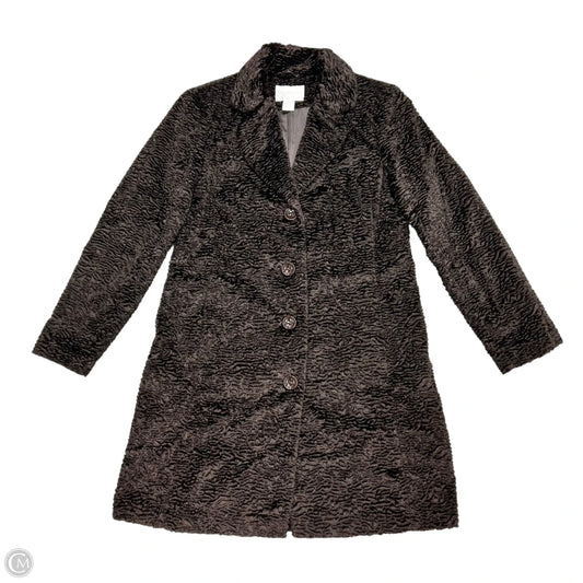 Coat Faux Fur & Sherpa By Worthington In Brown, Size: L