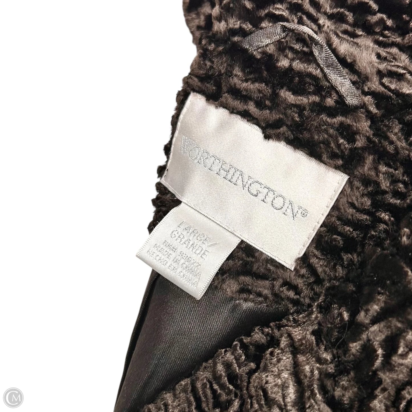 Coat Faux Fur & Sherpa By Worthington In Brown, Size: L