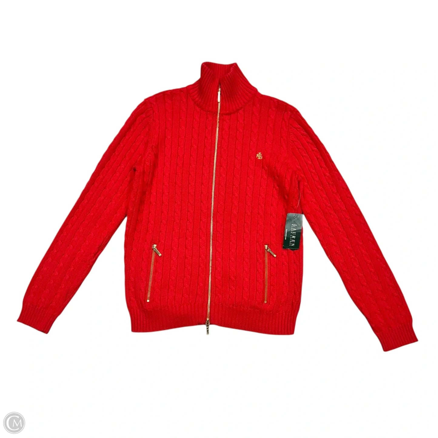 Sweater Cardigan By Lauren By Ralph Lauren In Red, Size: M