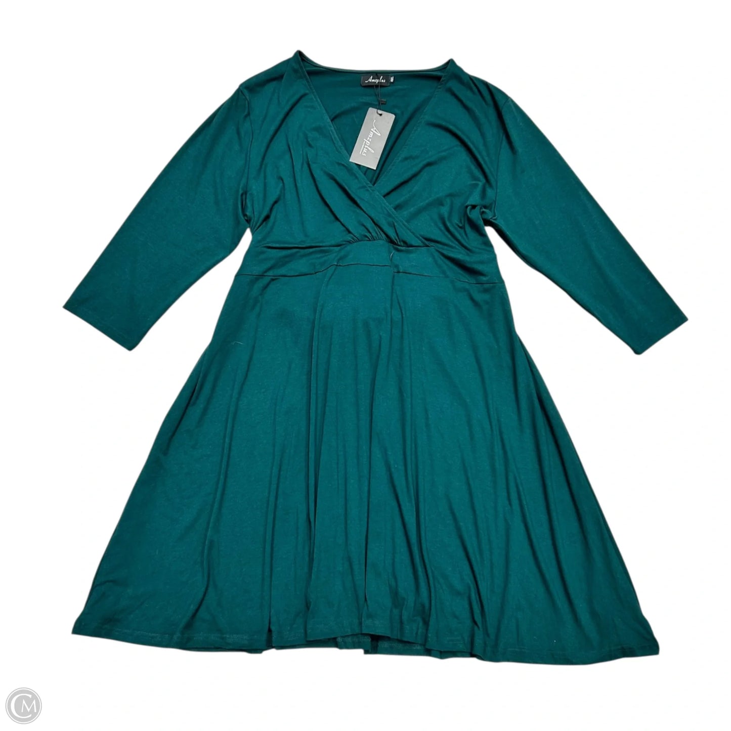 Dress Casual Midi By Amzplus In Green, Size: 4x