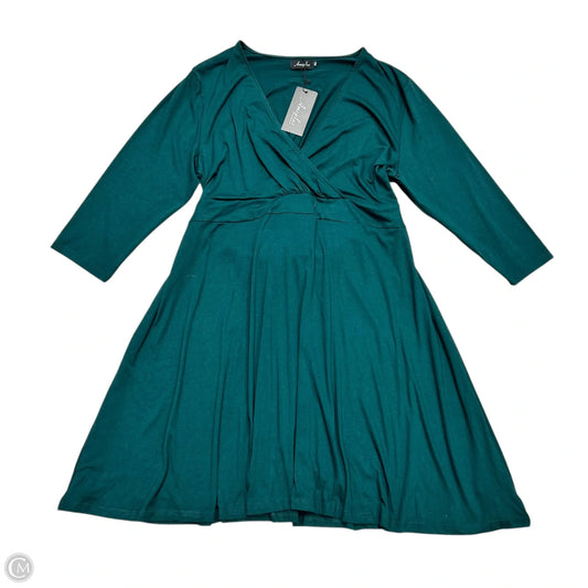 Dress Casual Midi By Amzplus In Green, Size: 4x