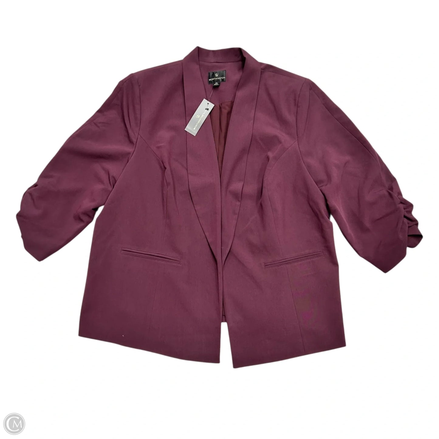 Blazer By Worthington In Maroon, Size: 3x