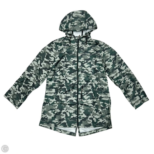 Jacket Windbreaker By Susan Graver In Camouflage Print, Size: Xs