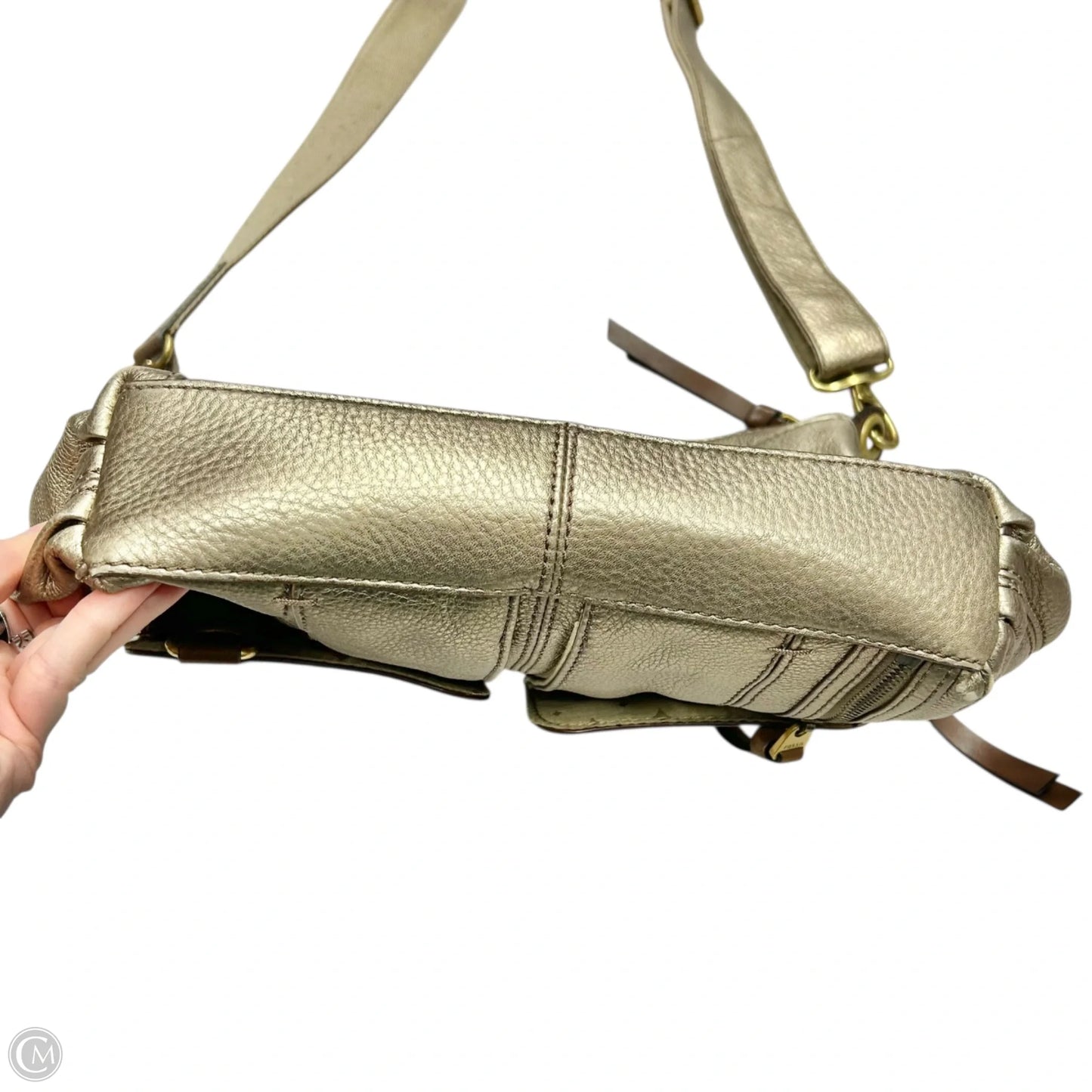 Crossbody Leather By Fossil, Size: Large