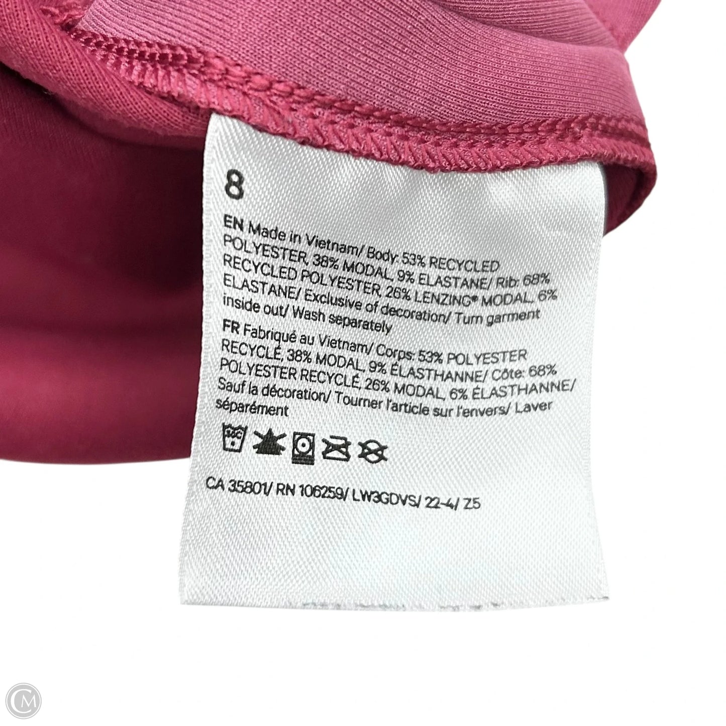 Athletic Sweatshirt Collar By Lululemon In Pink, Size: M