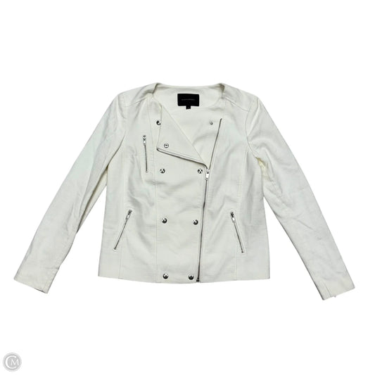 Jacket Moto By Banana Republic In Cream, Size: M