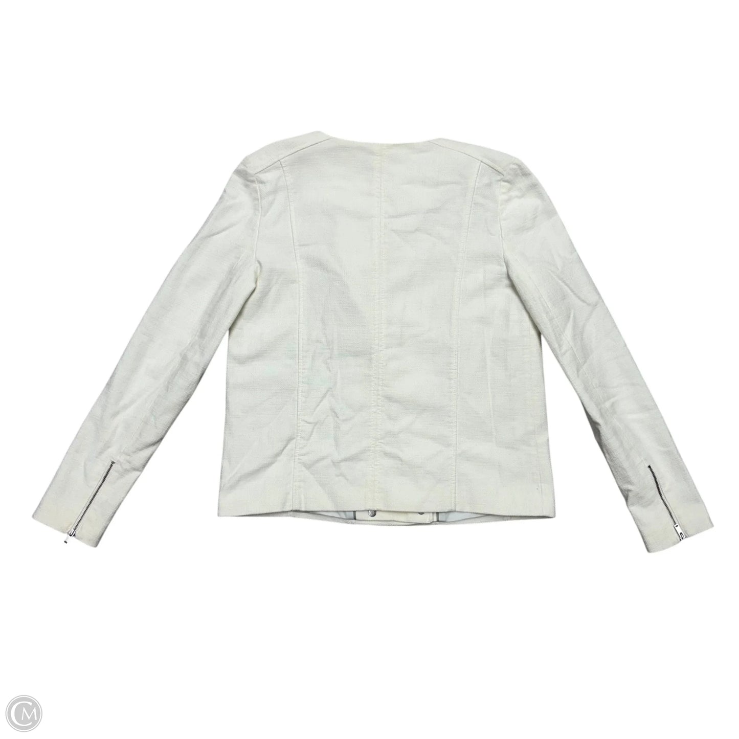 Jacket Moto By Banana Republic In Cream, Size: M
