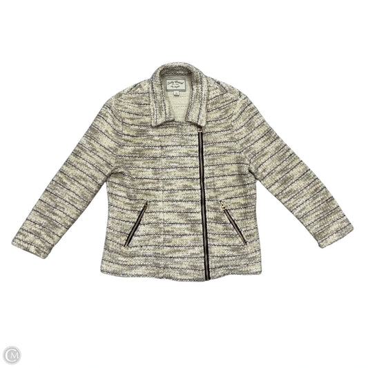 Jacket Moto By Lucky Brand In Cream, Size: L