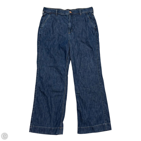 Jeans Wide Leg By J. Crew In Blue Denim, Size: 12