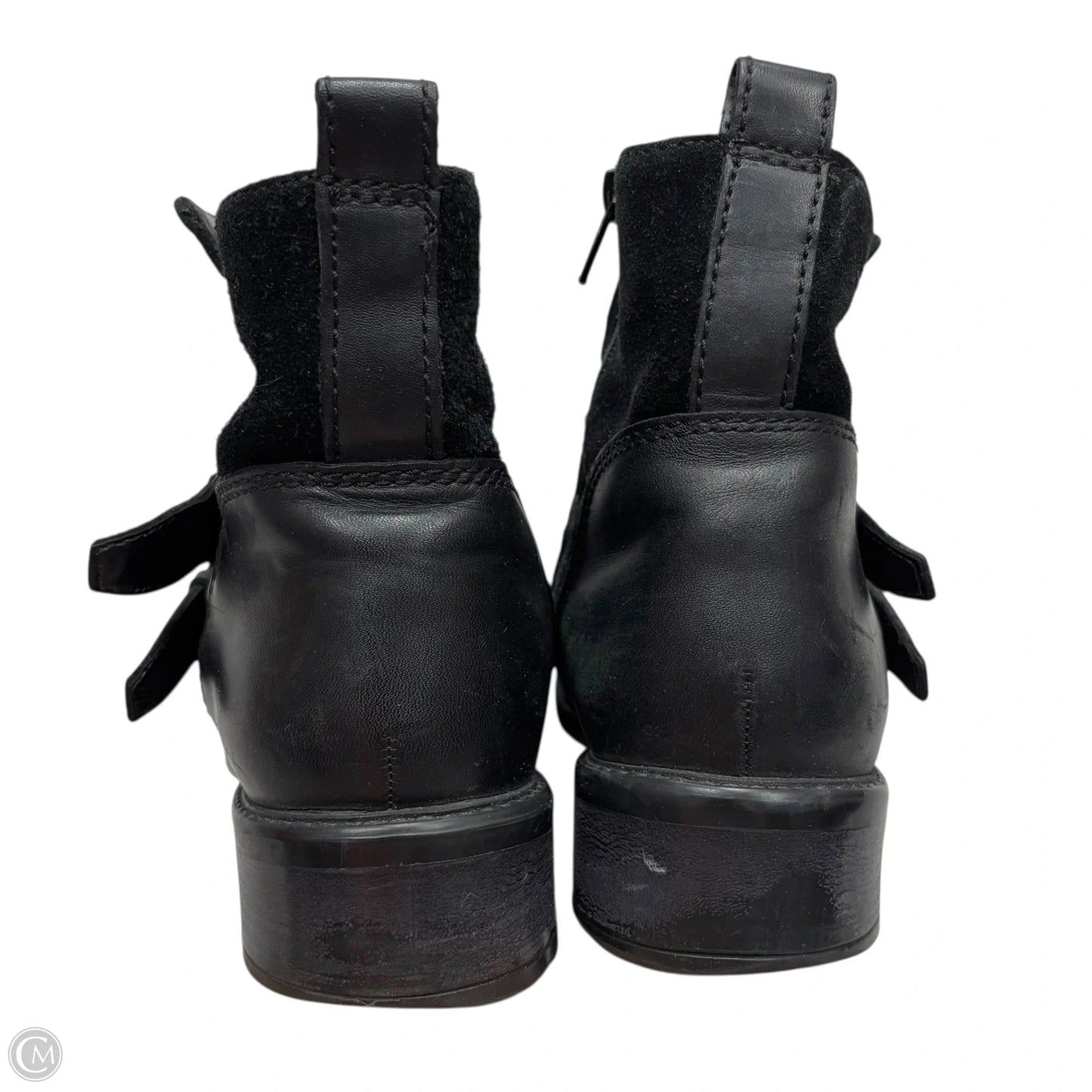 Boots Ankle Flats By Clarks In Black, Size: 8