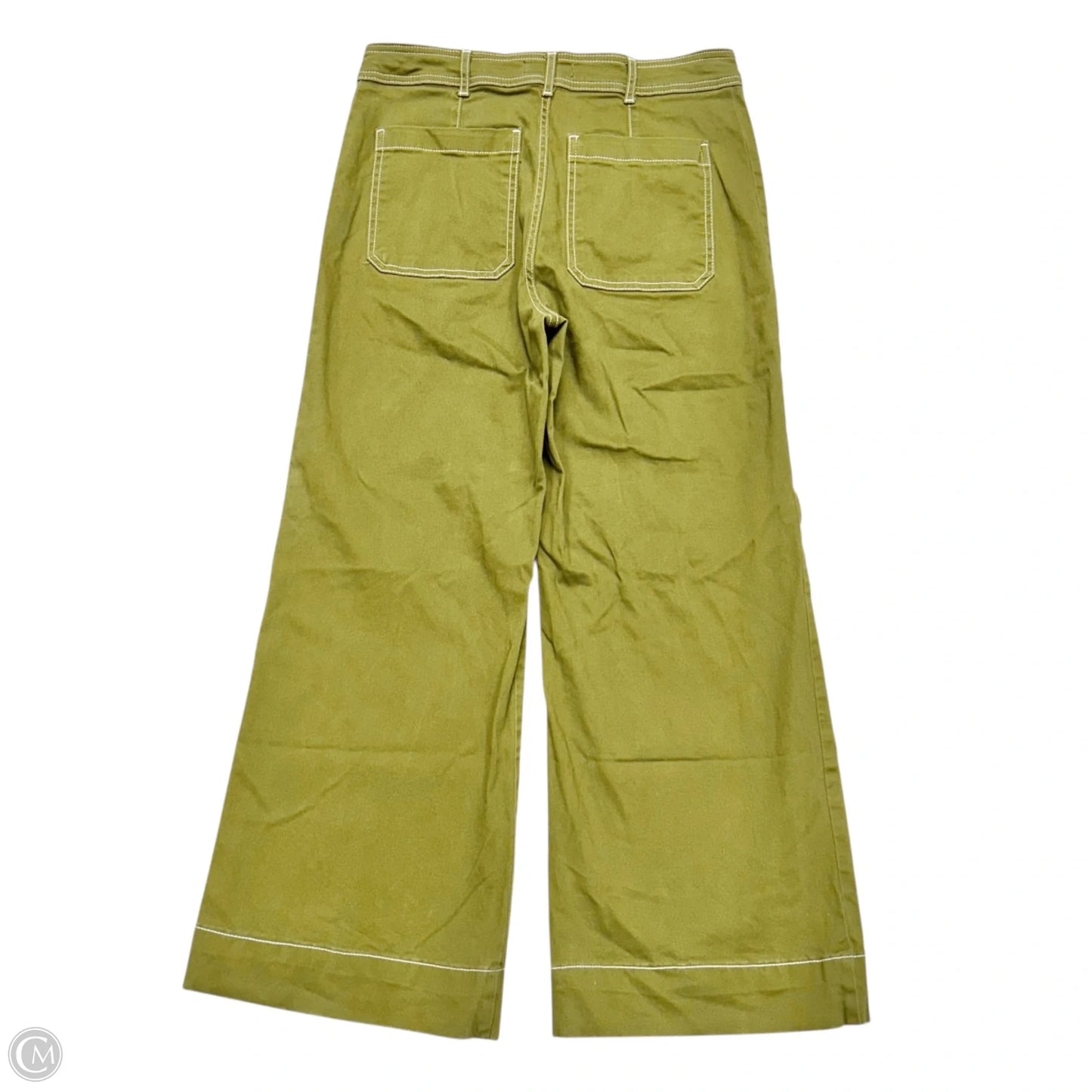 Pants Wide Leg By Bagatelle In Green & White, Size: 12