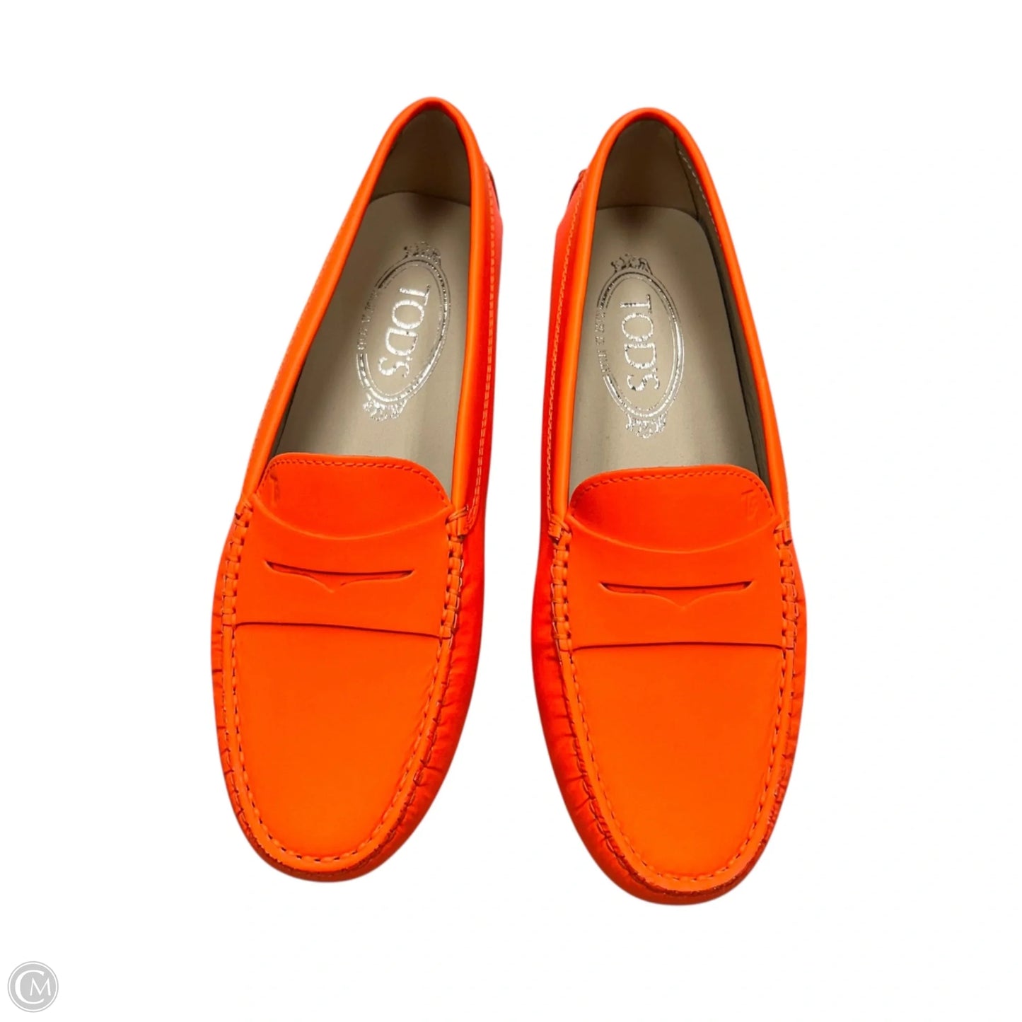 Shoes Luxury Designer By Tods In Neon Orange, Size: 6