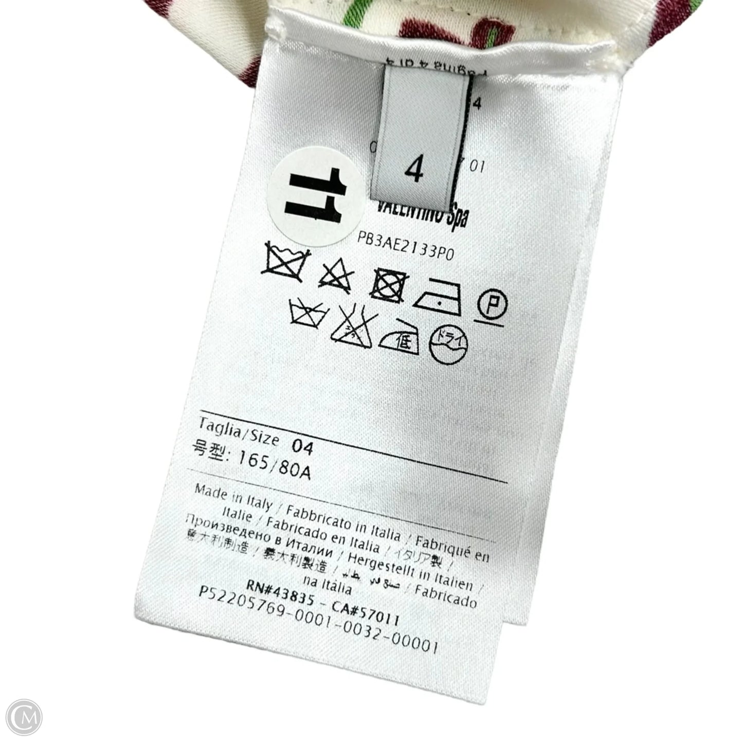 Top Short Sleeve Luxury Designer By Valentino-garavani In Pink & White, Size: S