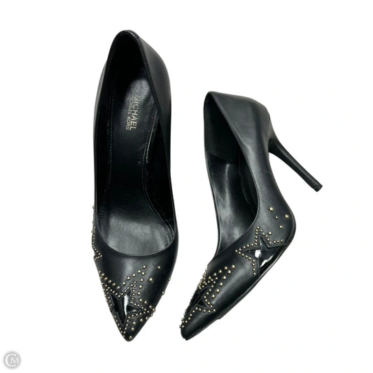 Shoes Heels Stiletto By Michael By Michael Kors In Black & Gold, Size: 9