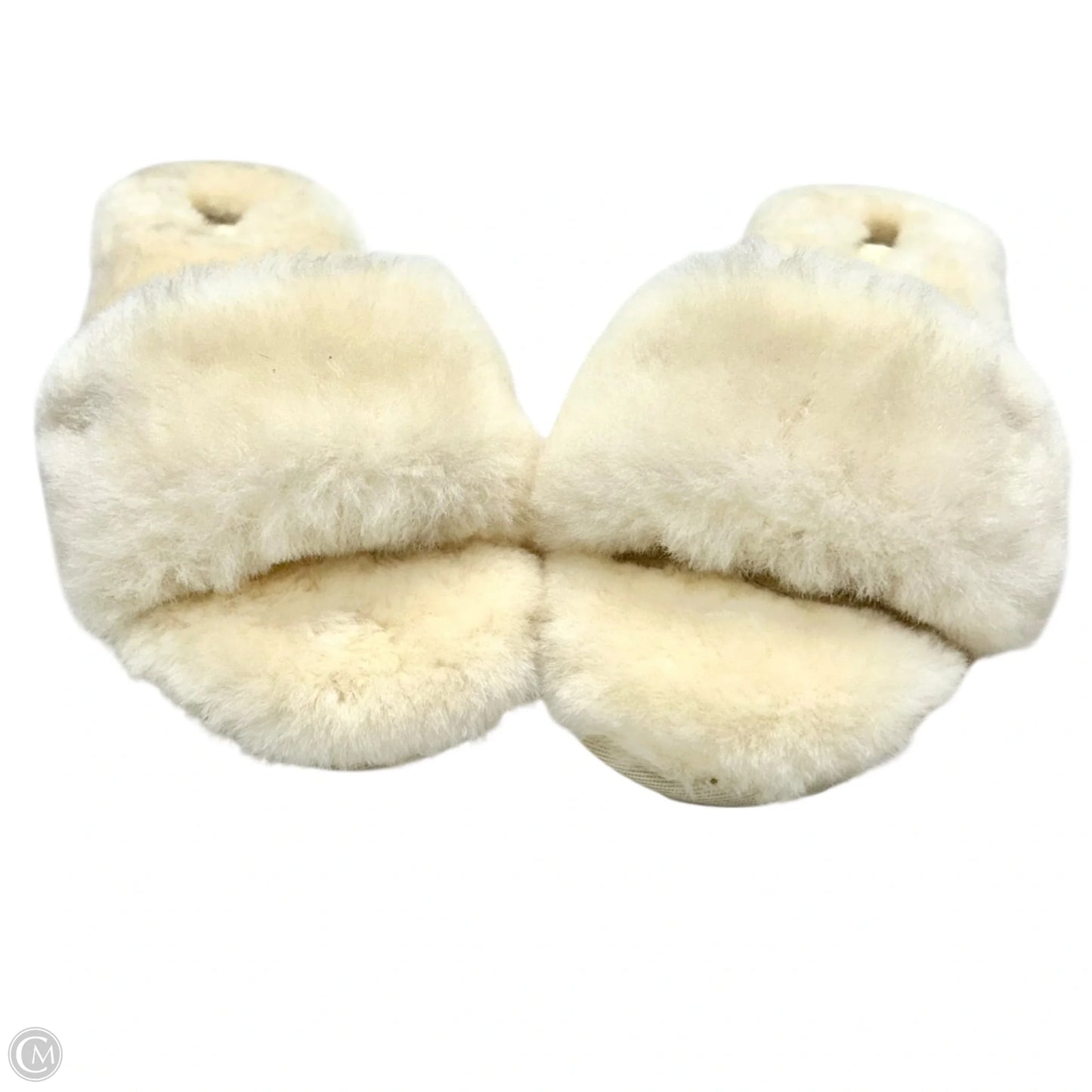 Slippers Designer By Ugg In Cream, Size: 9