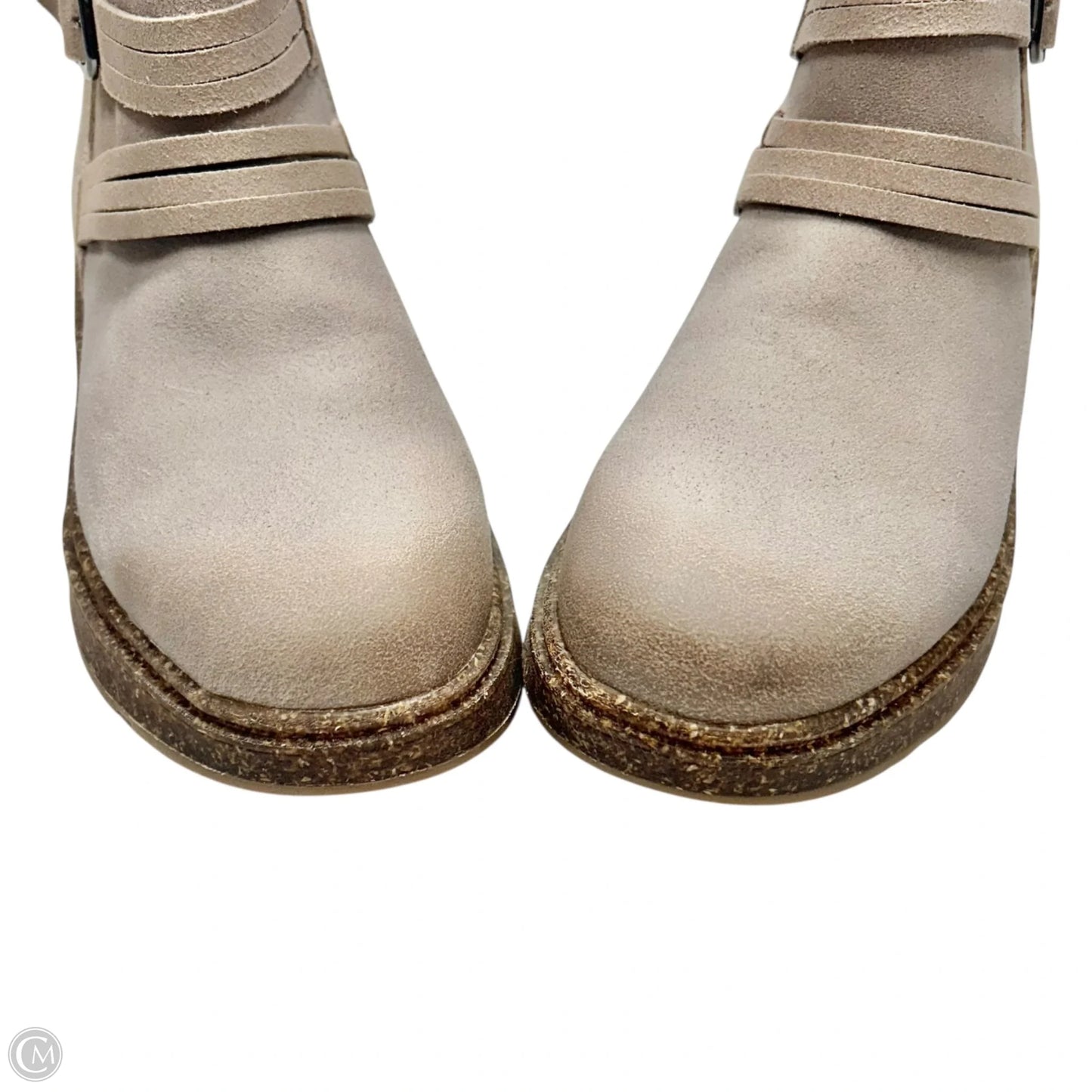 Boots Ankle Flats By Clarks In Taupe, Size: 7