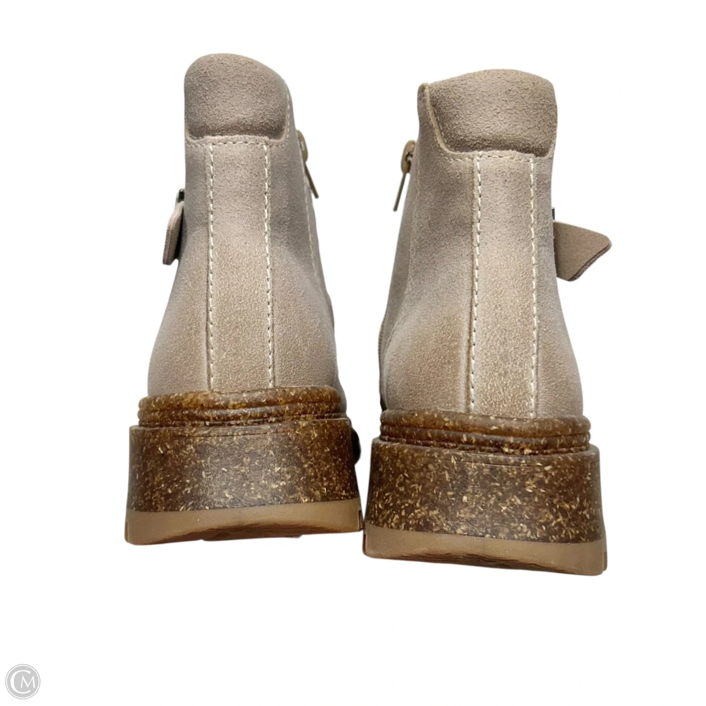 Boots Ankle Flats By Clarks In Taupe, Size: 7