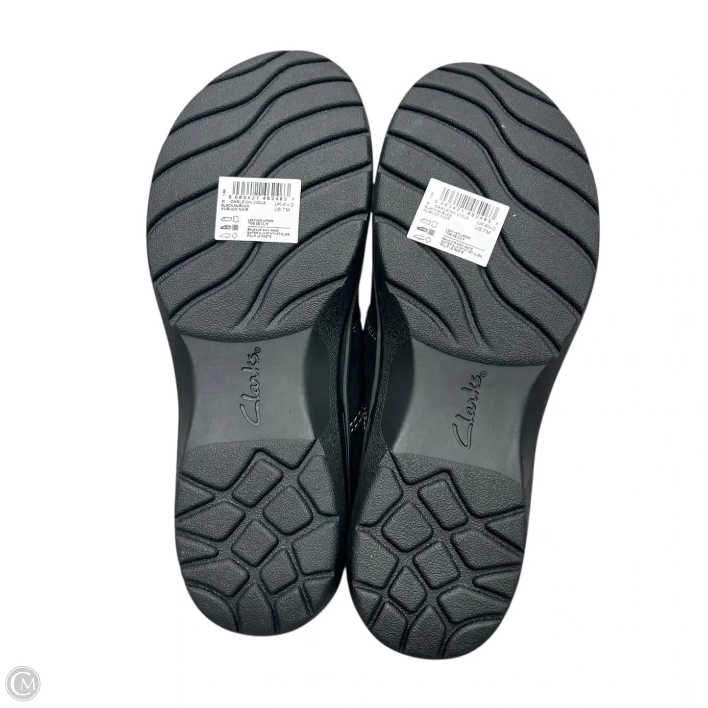 Shoes Flats By Clarks In Black, Size: 7