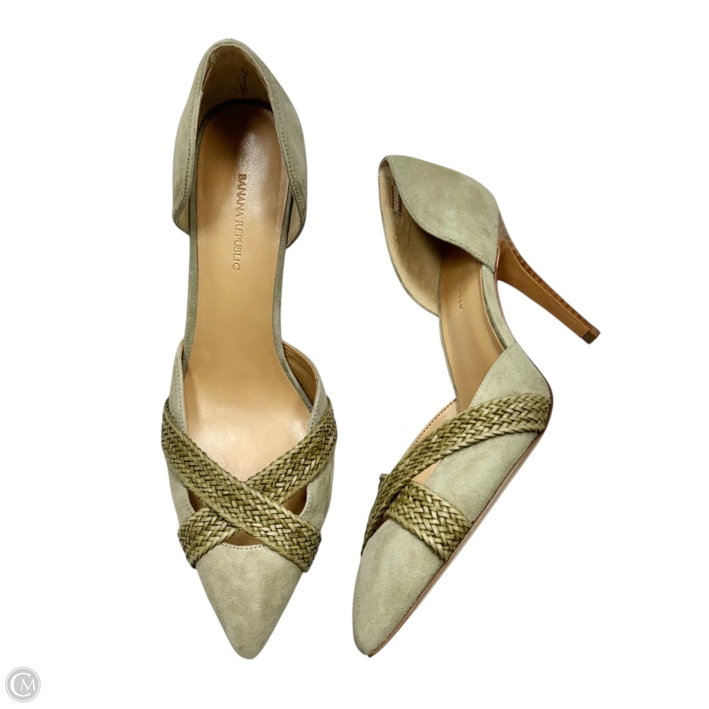 Shoes Heels Kitten By Banana Republic In Green, Size: 10