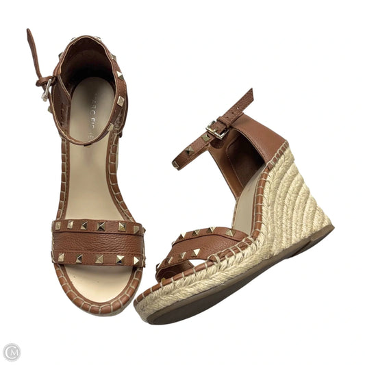 Sandals Heels Wedge By Marc Fisher In Brown, Size: 7