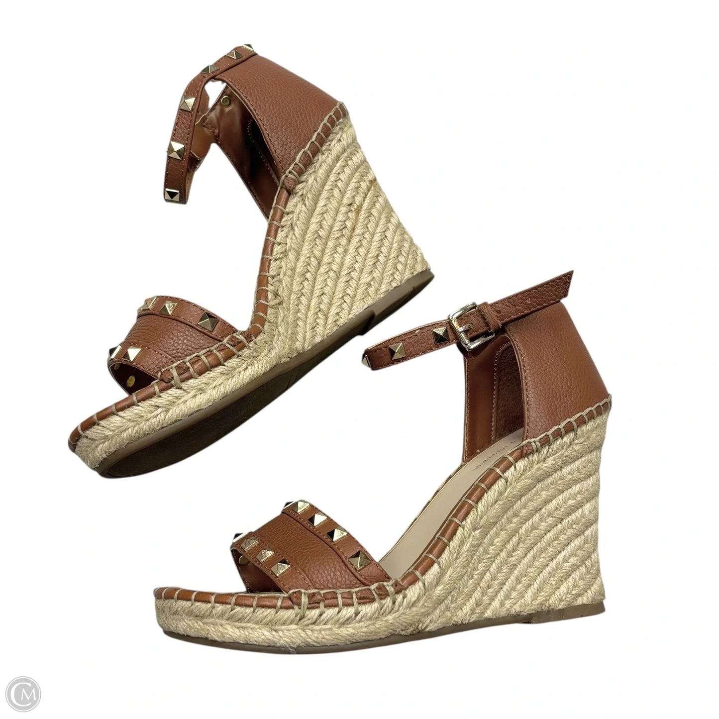 Sandals Heels Wedge By Marc Fisher In Brown, Size: 7