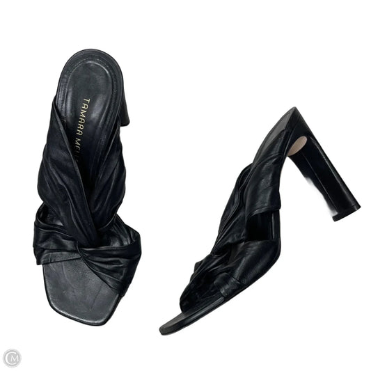 Sandals Heels Block By Tamara Mellon In Black, Size: 9