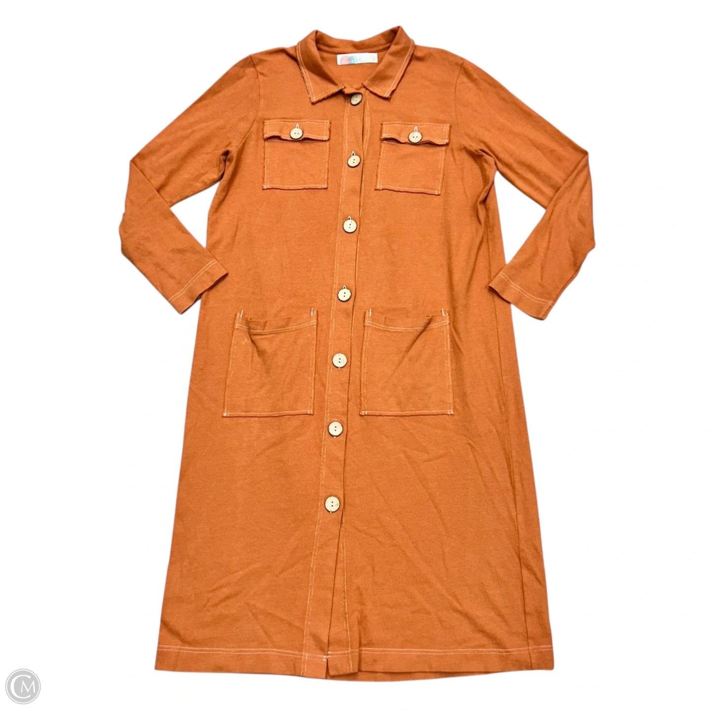 Dress Casual Midi By Free People In Orange, Size: S