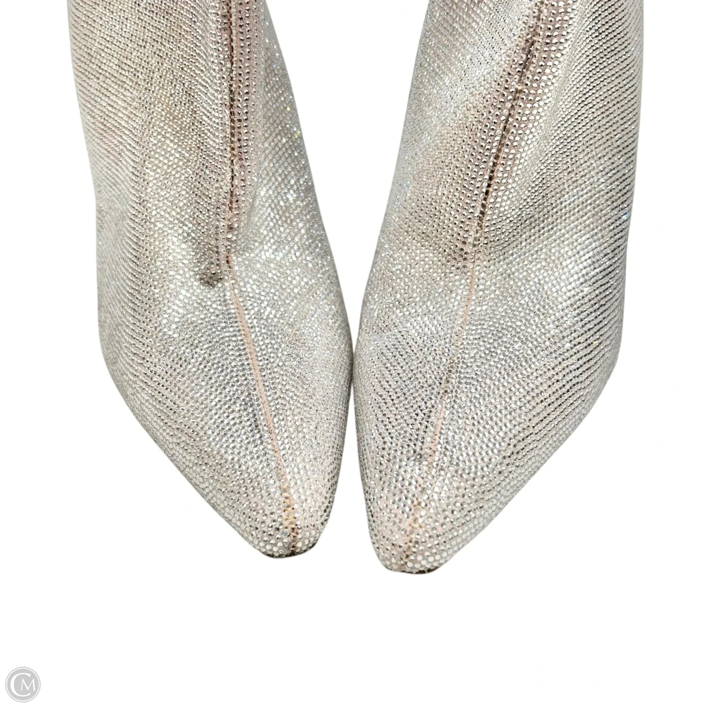 Boots Knee Heels By Steve Madden In Silver, Size: 7.5